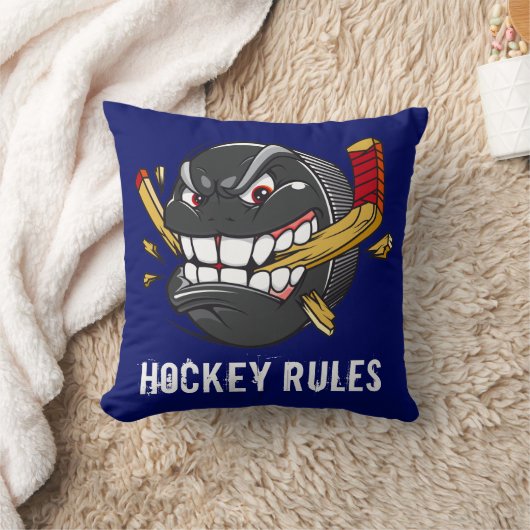 おもしろいなアイスホッケー用パックはホッケーの規則を置きます クッション (ブランケット)