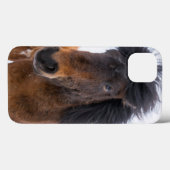 おもしろいなアイスランドの馬のポートレート Case-Mate iPhoneケース (裏面 (横))
