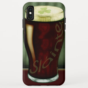おもしろいなアイルランドのスタウトSlainteガラス iPhone XS Maxケース