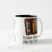 おもしろいなアコーディオンのマグ ツートーンマグカップ (正面右)