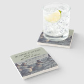 おもしろいなアヒルの狩りの石のコースター ストーンコースター (横)