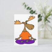 おもしろいなアメリカヘラジカのヨガの芸術 ポストカード (スタンド正面)