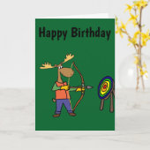 おもしろいなアメリカヘラジカの練習のアーチェリー カード (黄色い花)