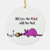 おもしろいなアリクイの食べ物の叔母さんのない蟻の漫画 セラミックオーナメント (正面)