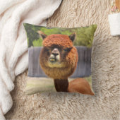 おもしろいなアルパカの装飾用クッション クッション (ブランケット)