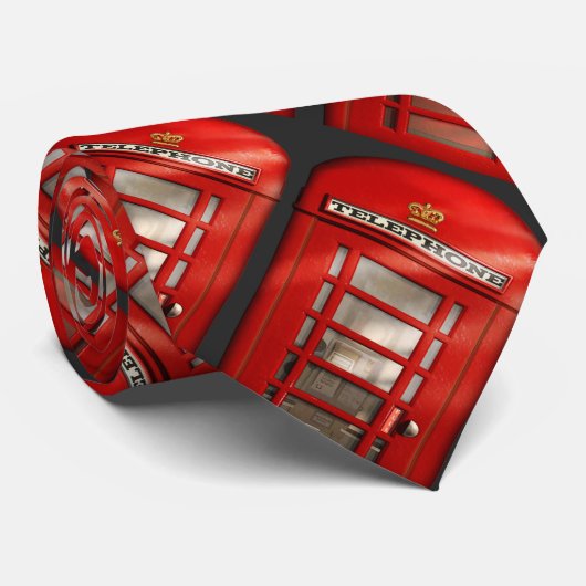 おもしろいなイギリスの赤い公衆電話ボックス ネクタイ (ロール)