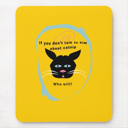 おもしろいなイヌハッカ話の猫は色をカスタマイズ マウスパッド (正面)