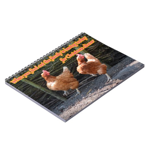 おもしろいなイメージのおもしろいな鶏およびオンドリのミーム ノートブック (左側)