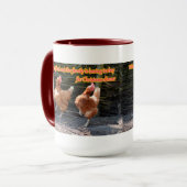 おもしろいなイメージのおもしろいな鶏およびオンドリのミーム マグカップ (正面左)