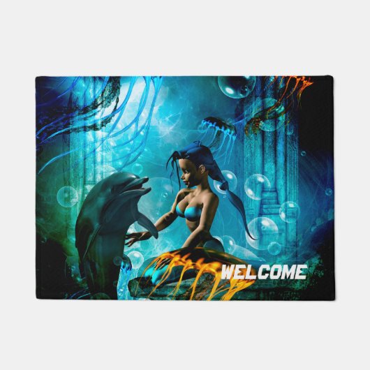 おもしろいなイルカ ドアマット (正面)