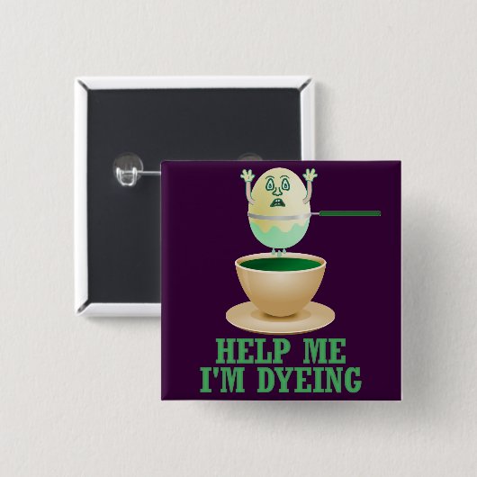 おもしろいなイースターエッグの染まること 缶バッジ (正面&裏面)