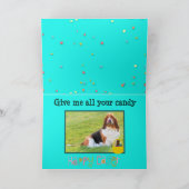 おもしろいなイースターカードw/Basset猟犬、バスケット、及びキャンデー シーズンカード (内部)