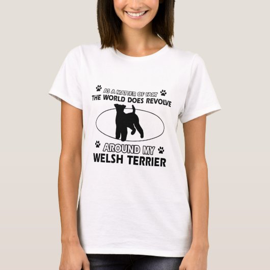 おもしろいなウェルシュテリアのデザイン Tシャツ (正面)