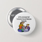 おもしろいなウェートレスの冗談 缶バッジ (正面&裏面)