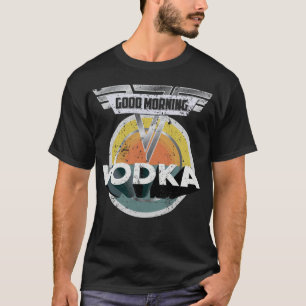 おもしろいなウォッカの飲むギフトのおはようのウォッカ Tシャツ