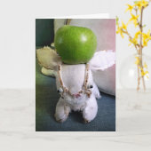 おもしろいなウサギのバースデー・カード。 異常があって下さい カード (黄色い花)