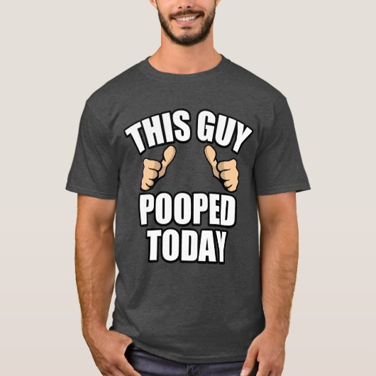 おもしろいなウンチの引用文: 今日poopedこの人 tシャツ (正面)