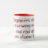 おもしろいなエンジニアの引用文のマグ マグカップ (中央)