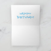 おもしろいなオウムの石のギター奏者の誕生日の漫画 カード (内部)