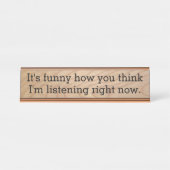 おもしろいなオフィスのノベルティを聞かないこと デスクネームプレート (正面)