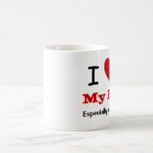 おもしろいなオフィスのユーモアI愛私のボスV15 コーヒーマグカップ (中央)