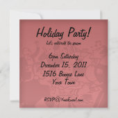 おもしろいなオフィスの休日のパーティ! 招待状 (裏面)