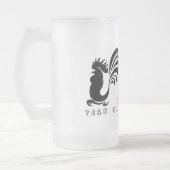 おもしろいなオンドリの旧正月2017年のFガラスのマグ フロストグラスビールジョッキ (左)