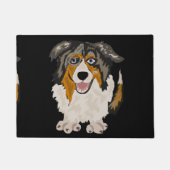 おもしろいなオーストラリアの羊飼い犬の芸術 ドアマット (正面)