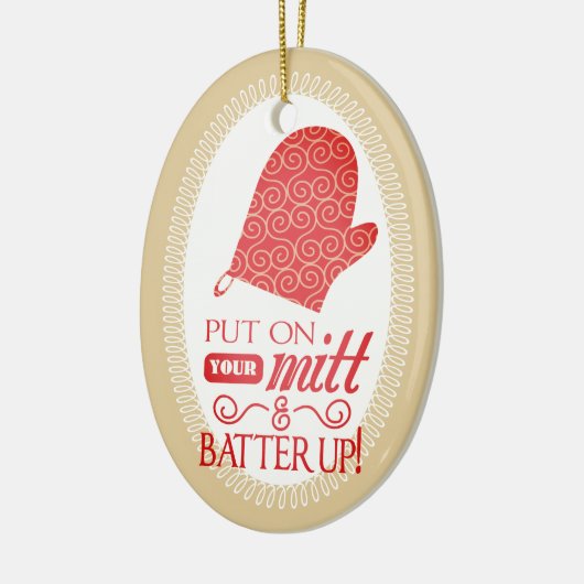おもしろいなオーブンのミットの料理用のベーキングのクリスマスのオーナメント セラミックオーナメント (左)
