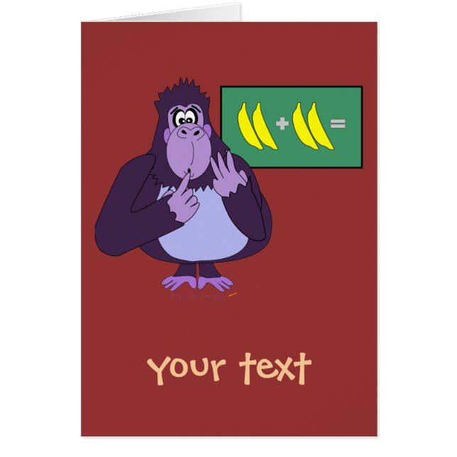 おもしろいなカウントのゴリラの数学のカスタム (正面)