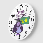 おもしろいなカウントのゴリラの数学の問題のカスタムの時計 ラージ壁時計 (傾斜)