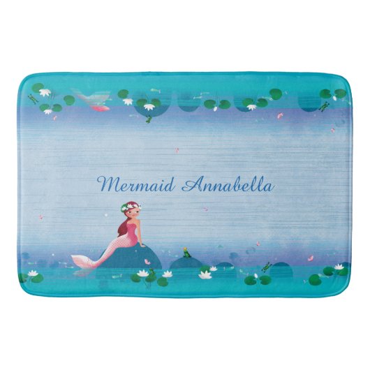 おもしろいなカエルの王子および甘く小さい人魚 バスマット (正面)