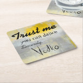 おもしろいなカクテルの紙のコースター スクエアペーパーコースター (アングル)