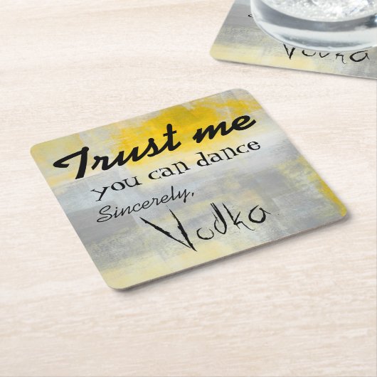 おもしろいなカクテルの紙のコースター スクエアペーパーコースター (アングル)