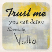 おもしろいなカクテルの紙のコースター スクエアペーパーコースター (正面)