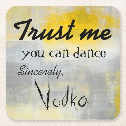 おもしろいなカクテルの紙のコースター スクエアペーパーコースター (正面)