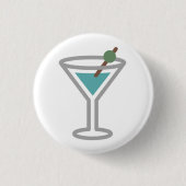 おもしろいなカクテルマルティーニEmoji 缶バッジ (正面)