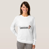 おもしろいなカナダのビーバー Tシャツ (正面フル)