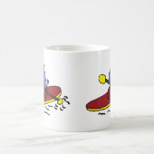 おもしろいなカバのカヤックを漕ぐ漫画 コーヒーマグカップ (中央)