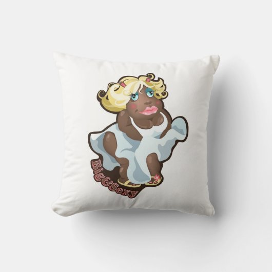 おもしろいなカバの特性が付いている枕 クッション (正面)