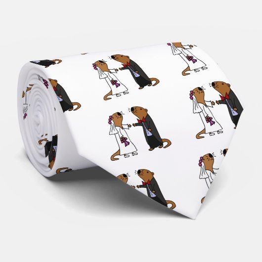 おもしろいなカワウソの結婚式の漫画 ネクタイ (ロール)