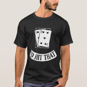 おもしろいなカードブラックジャックのブラックジャックの賭けのカジノL Tシャツ