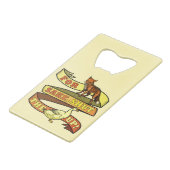 おもしろいなキツネのアヒル動物のしゃれ クレジットカード栓抜き (裏面アングル)