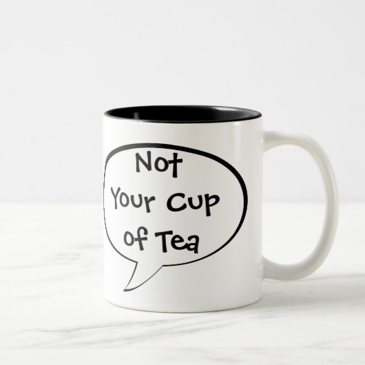 おもしろいなキャプション引用文のギフトのマグ ツートーンマグカップ (右)