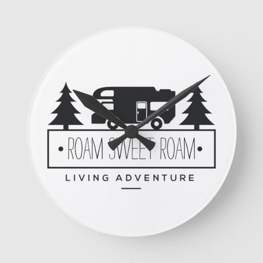 おもしろいなキャンピングカーRVの家|退職したなRVer Rvingは歩き回ります ラウンド壁時計 (正面)