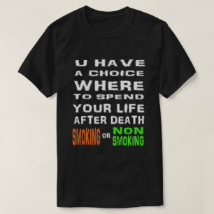 おもしろいなキリスト教のTシャツ-喫煙か非煙ること Tシャツ