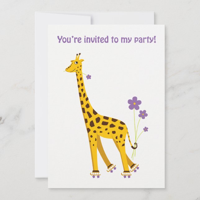 おもしろいなキリンのローラースケート (正面)