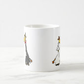 おもしろいなキリンの新郎新婦の結婚式の漫画 コーヒーマグカップ (中央)