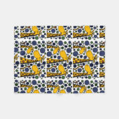 おもしろいなキリン家族の抽象美術のフリースブランケット フリースブランケット (正面(横))