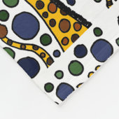 おもしろいなキリン家族の抽象美術のフリースブランケット フリースブランケット (角)